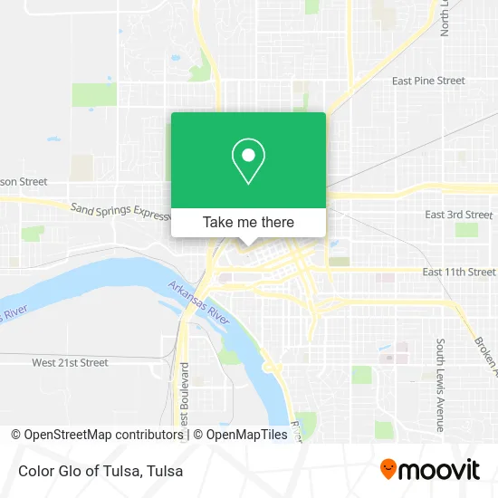 Color Glo of Tulsa map