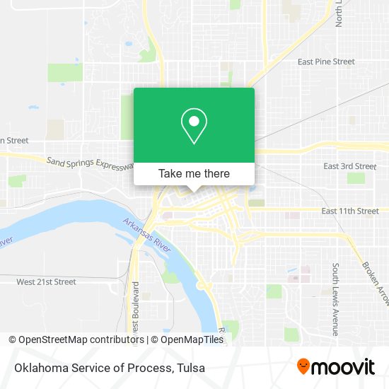 Mapa de Oklahoma Service of Process