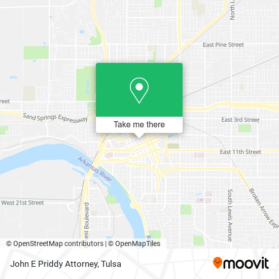 John E Priddy Attorney map