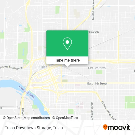 Tulsa Downtown Storage map
