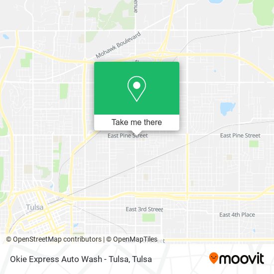 Okie Express Auto Wash - Tulsa map
