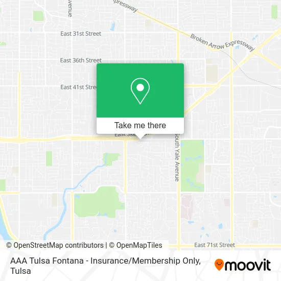 AAA Tulsa Fontana - Insurance / Membership Only map