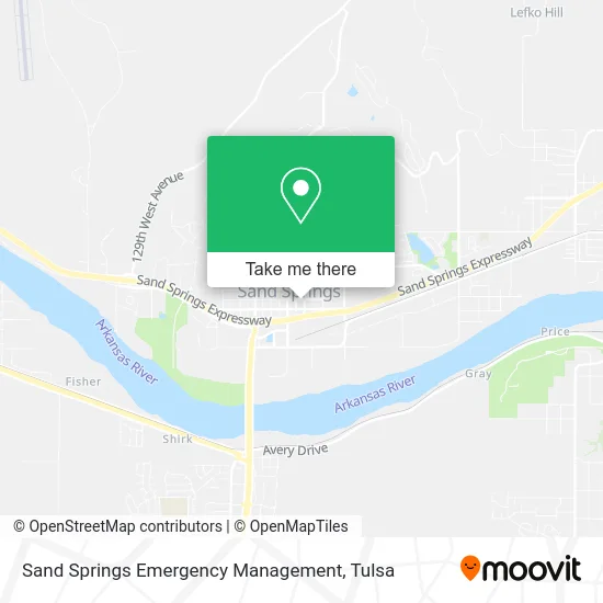 Sand Springs Emergency Management map