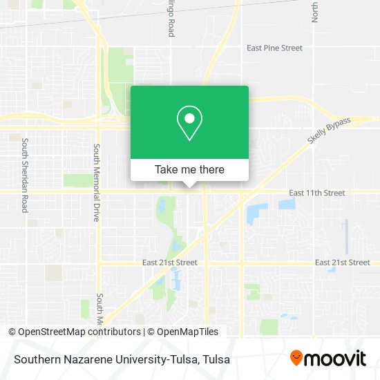 Southern Nazarene University-Tulsa map