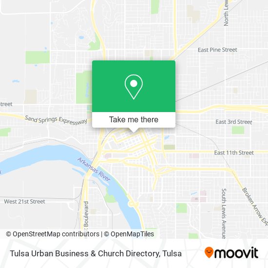 Tulsa Urban Business & Church Directory map