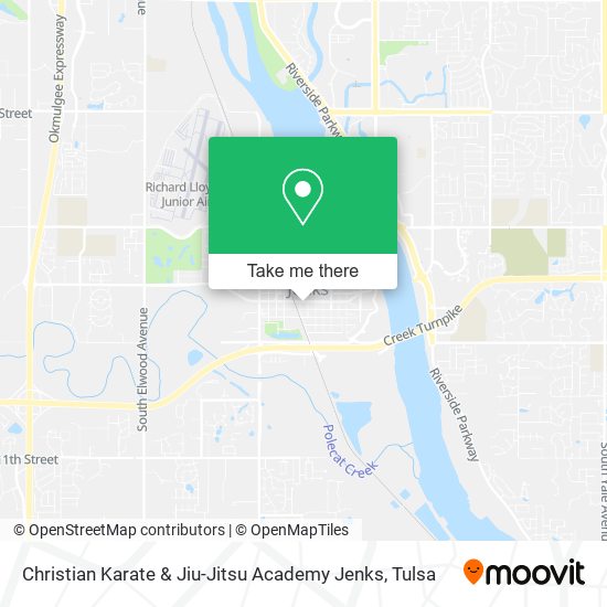 Christian Karate & Jiu-Jitsu Academy Jenks map