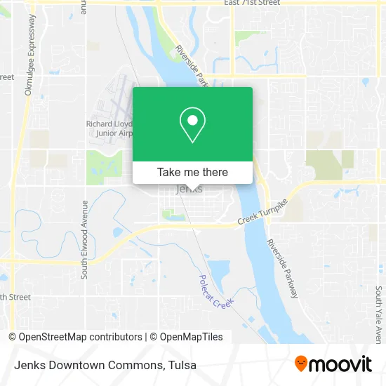 Jenks Downtown Commons map