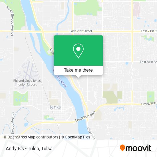 Mapa de Andy B's - Tulsa