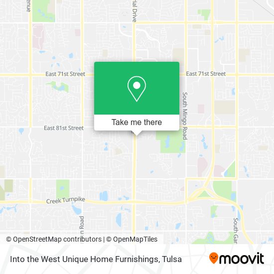 Into the West Unique Home Furnishings map