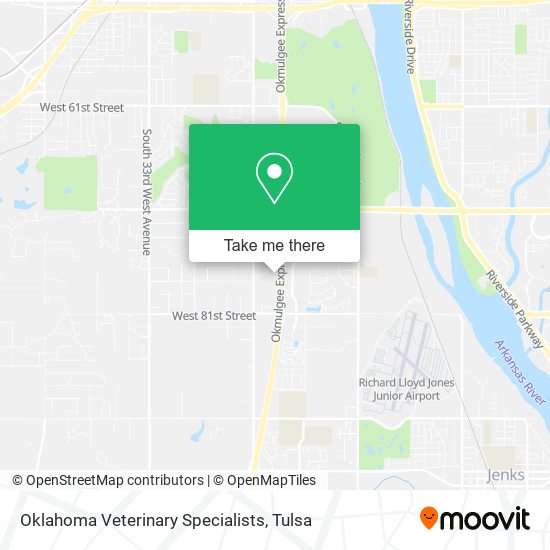 Oklahoma Veterinary Specialists map