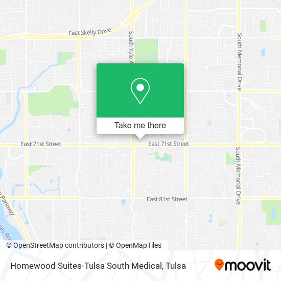 Homewood Suites-Tulsa South Medical map