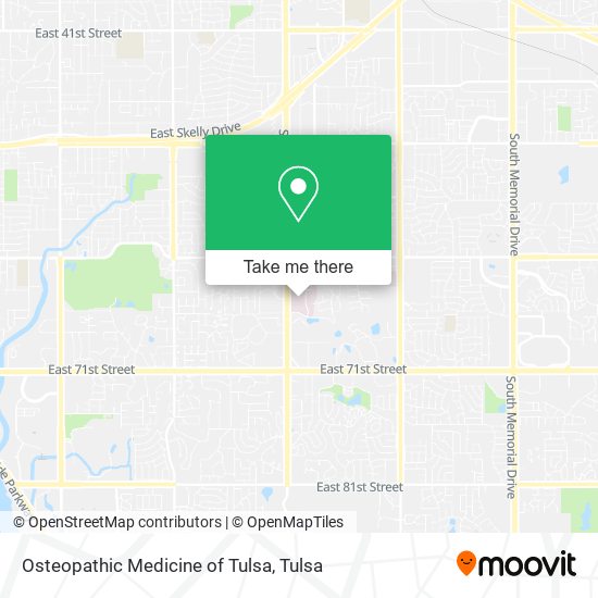 Osteopathic Medicine of Tulsa map