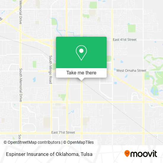 Espinser Insurance of Oklahoma map