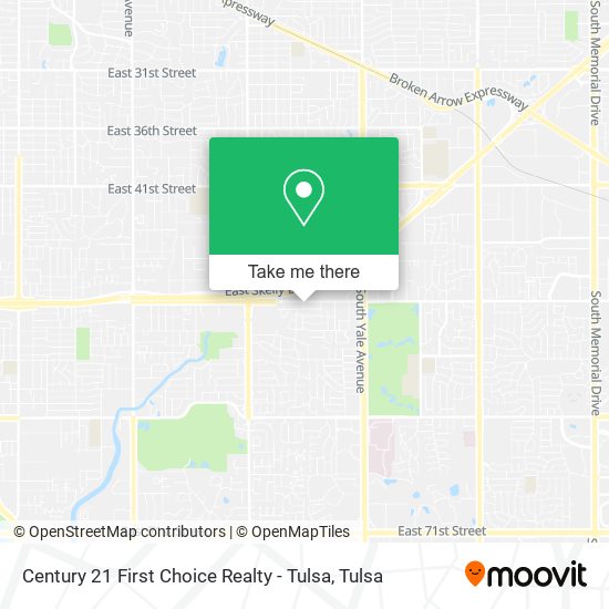 Century 21 First Choice Realty - Tulsa map