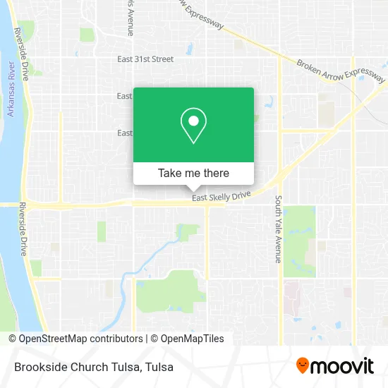 Brookside Church Tulsa map