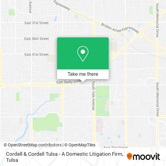 Mapa de Cordell & Cordell Tulsa - A Domestic Litigation Firm