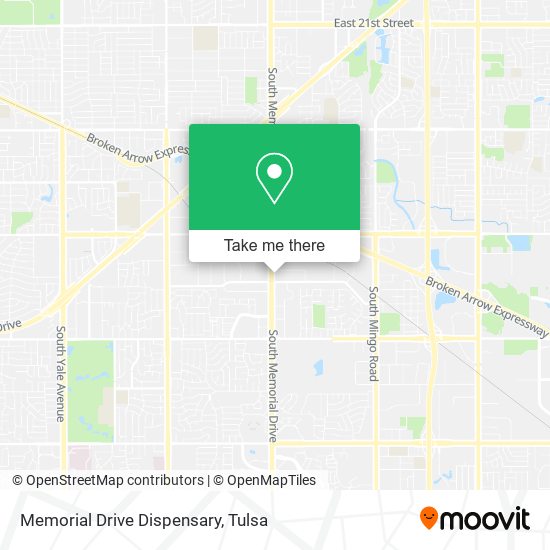 Memorial Drive Dispensary map