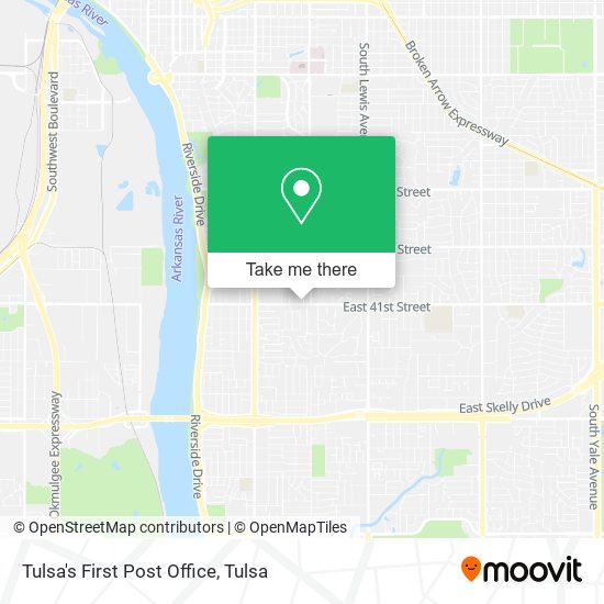 Mapa de Tulsa's First Post Office