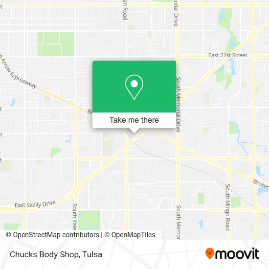 Chucks Body Shop map