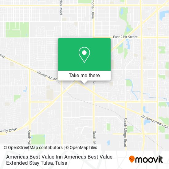 Mapa de Americas Best Value Inn-Americas Best Value Extended Stay Tulsa