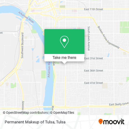 Permanent Makeup of Tulsa map