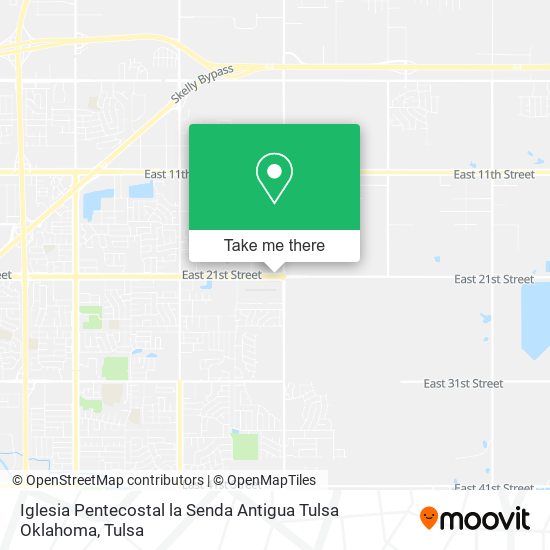 Iglesia Pentecostal la Senda Antigua Tulsa Oklahoma map