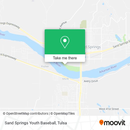 Sand Springs Youth Baseball map
