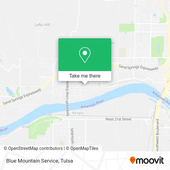 Blue Mountain Service map