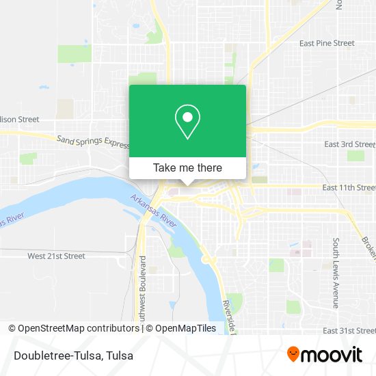 Doubletree-Tulsa map