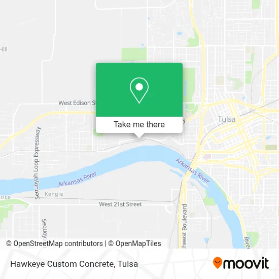 Hawkeye Custom Concrete map