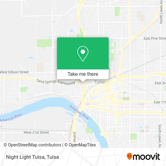 Night Light Tulsa map