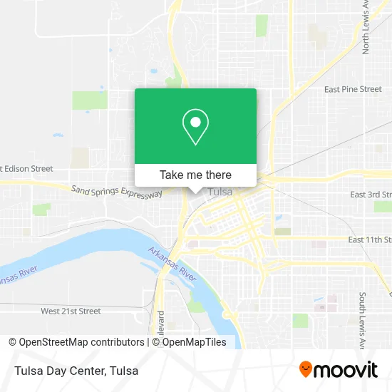 Tulsa Day Center map