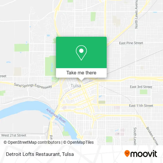 Detroit Lofts Restaurant map