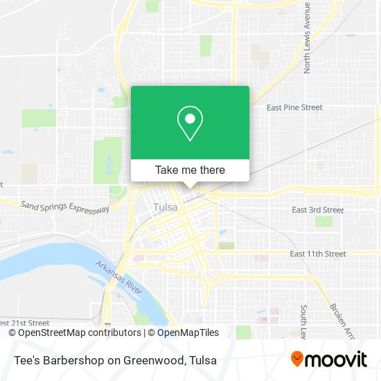 Mapa de Tee's Barbershop on Greenwood