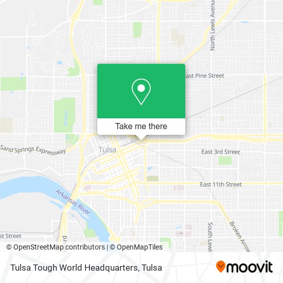 Mapa de Tulsa Tough World Headquarters
