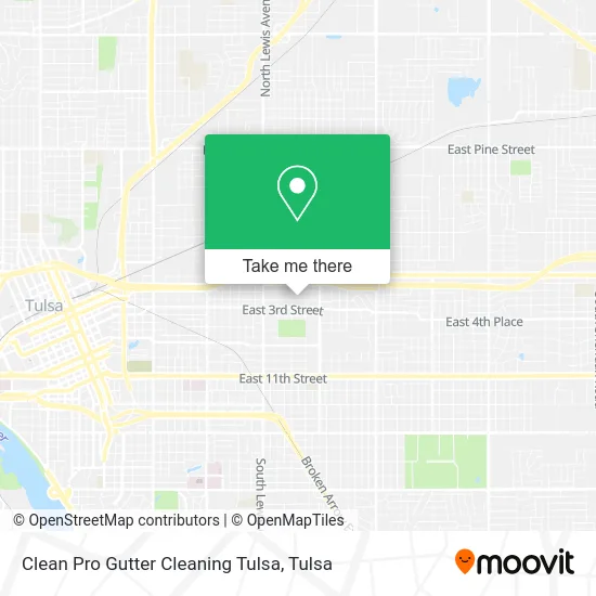Clean Pro Gutter Cleaning Tulsa map
