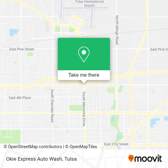 Okie Express Auto Wash map