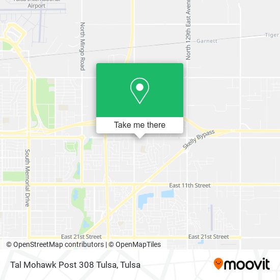 Mapa de Tal Mohawk Post 308 Tulsa