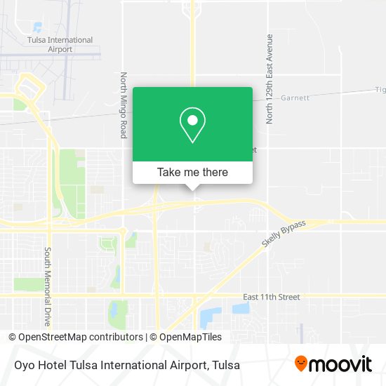 Oyo Hotel Tulsa International Airport map