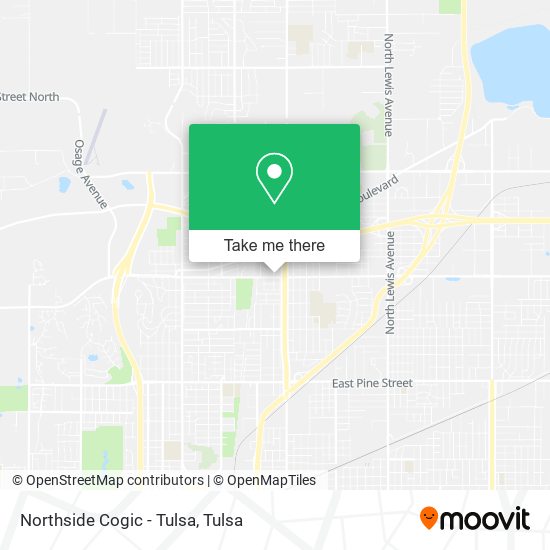 Northside Cogic - Tulsa map