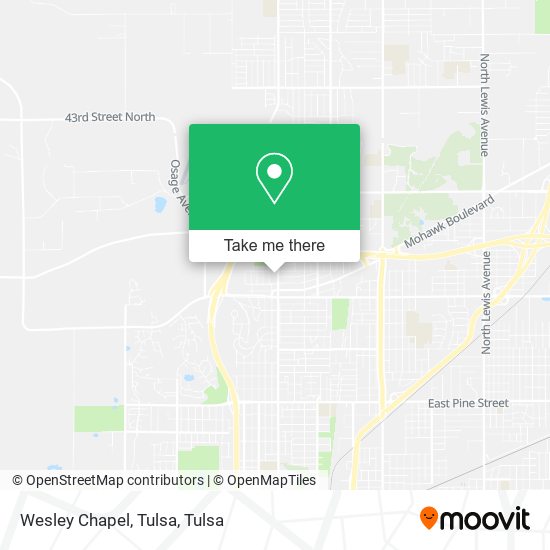 Wesley Chapel, Tulsa map