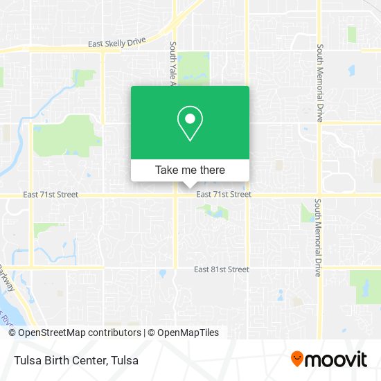 Tulsa Birth Center map