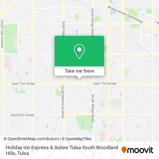 Holiday Inn Express & Suites-Tulsa South Woodland Hills map