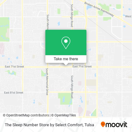 The Sleep Number Store by Select Comfort map