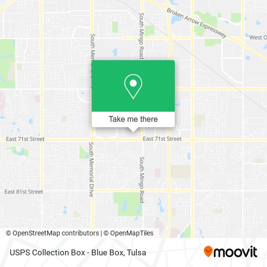 Mapa de USPS Collection Box - Blue Box