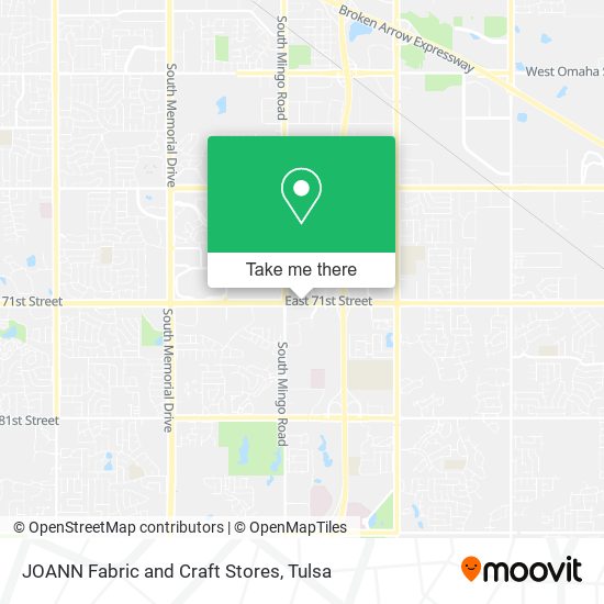 JOANN Fabric and Craft Stores map