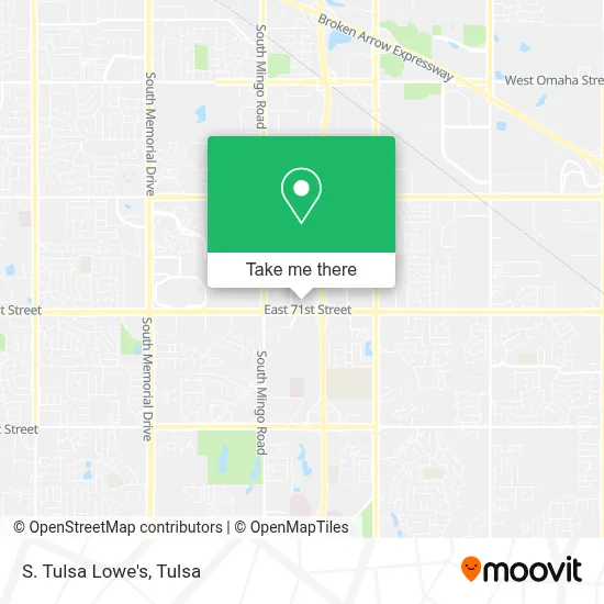 S. Tulsa Lowe's map