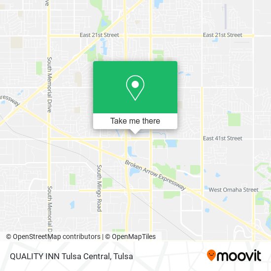 QUALITY INN Tulsa Central map