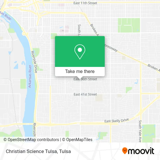 Christian Science Tulsa map