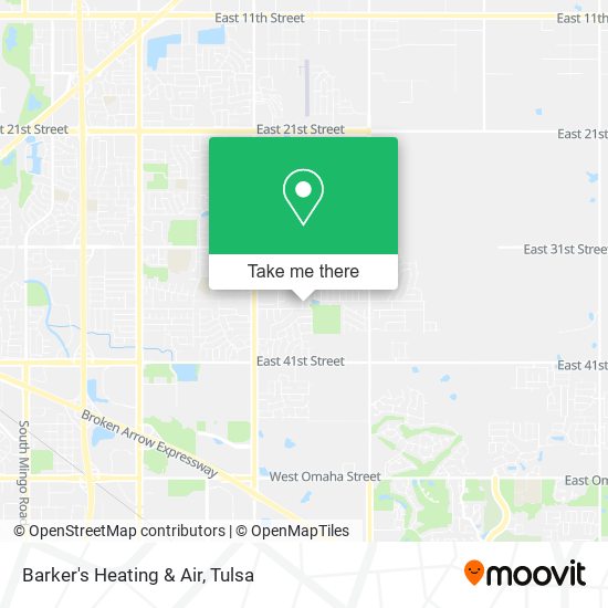 Barker's Heating & Air map